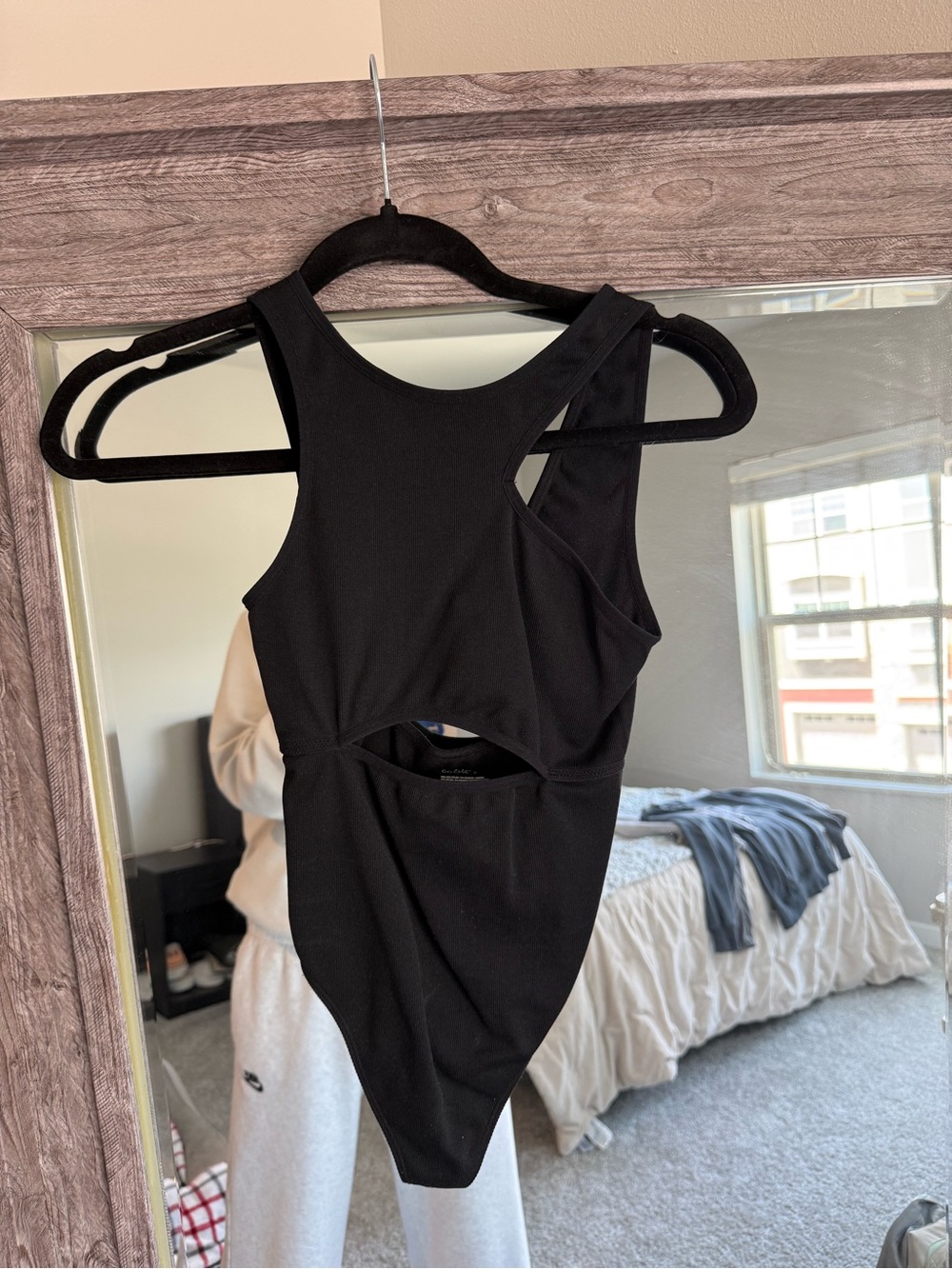 Colsie Black Ribbed Top